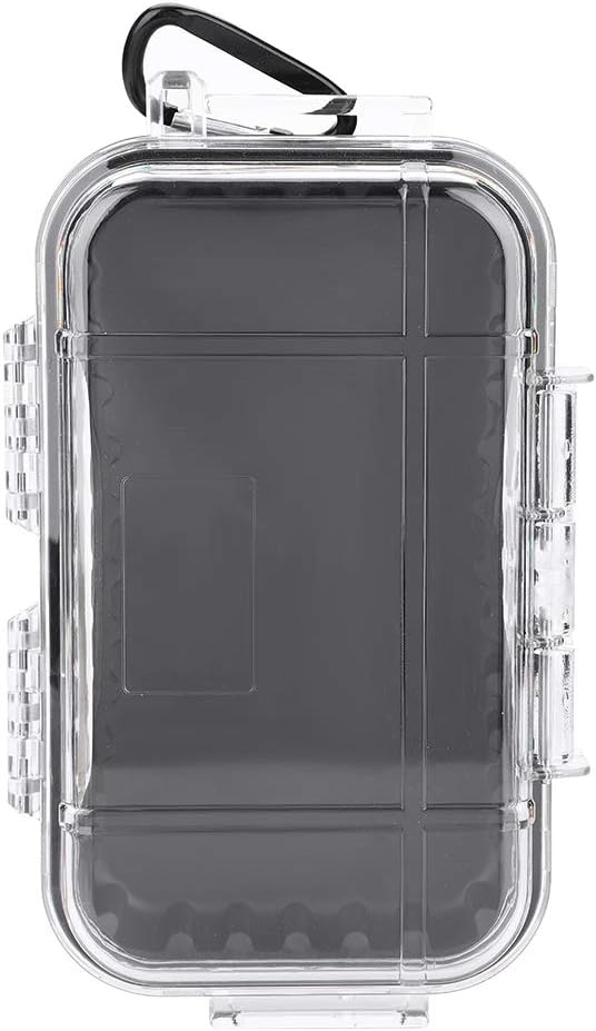 Small Waterproof Storage Case, Outdoor Survival Waterproof Dry Box Protective Case Shockproof Airtight Carry Box Container Floating Hard Shell for EDC Tools Phone Keys Watches Travel Fishing