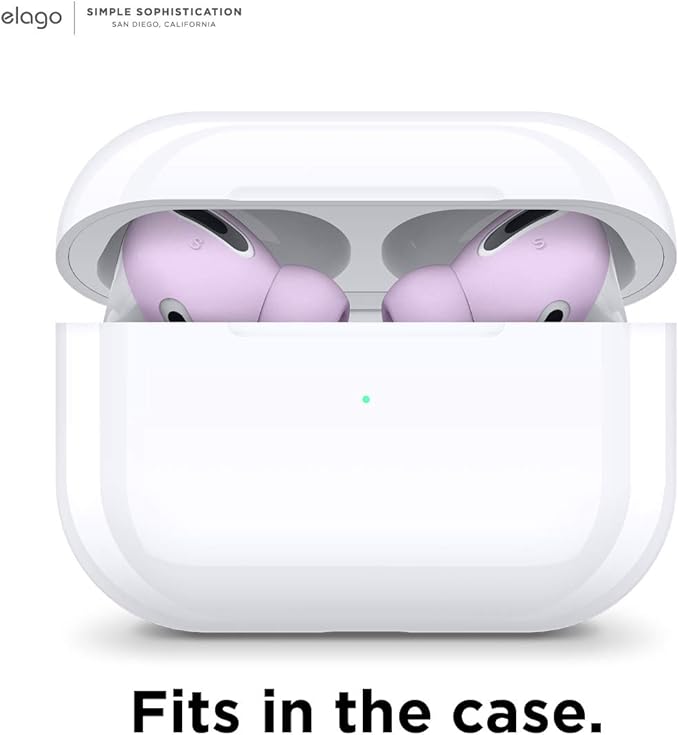 elago [6 Pairs] AirPods Pro Ear Tips with Integrated Earbuds Cover Designed for Apple AirPods Pro, Fit in The Case, Anti-Slip, [3 Sizes: Large + Medium + Small] [US Patent Registered] (Lavender)