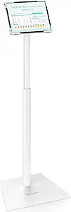AboveTEK Security iPad Kiosk Floor Stand, Anti-Theft POS Tablet Stands for Retail Business, Height Adjustable Tablet Floor Stand, 360° Swivel Universal Locking Holder Fits 9.7"-13" iPads/iPad Pro/Air