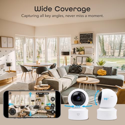 Geeni Scope Ultra 2K 360° Smart Indoor Camera, Auto-Tracking, 1440p HD