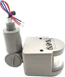PIR Motion Detector, Passive Infrared Smart Sensor Switch, AC110-220V, Waterproof Outdoor,Human Body Sensor for LED Light, Auto Dusk to Dawn Inductor Switch (Grey)