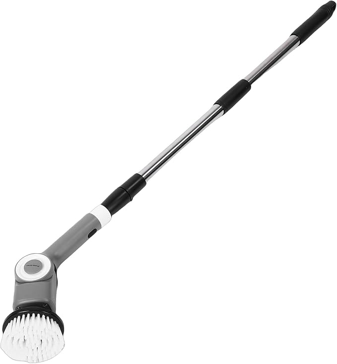 Dpofirs Electric Spin Scrubber, Cordless Cleaning Brush, Bathroom Shower Scrubber with Long Handle Adjustable, Power Cleaner with 8 Brush Heads, 3 Speeds