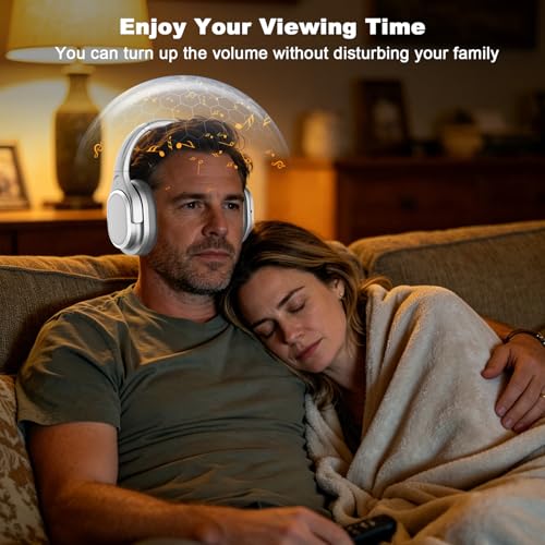 TV Headphones Wireless with RF Transmitter Ideal Gift for Seniors