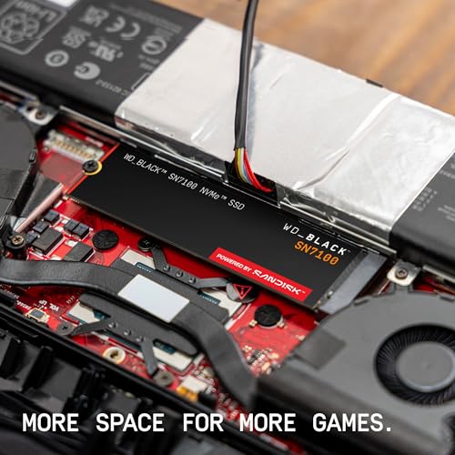 WD_Black SN7100 500GB NVMe SSD - Gen4 PCIe, M.2 2280, Up to 6,800 MB/s Read Speed, Next Gen TLC 3D NAND, for Laptops, Handheld Gaming Devices - WDS500G4X0E