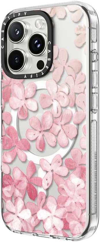 CASETiFY Clear iPhone 16 Pro Max Case [Not Yellowing / 6.6 ft. 3X Military Grade Drop Protection/Compatible with Magsafe] - Spring Blossoms - Clear