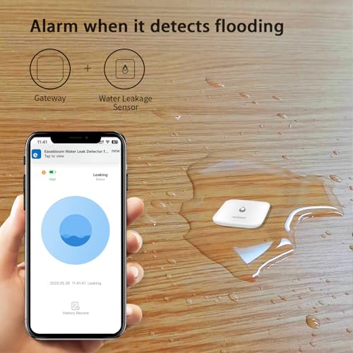 Water Leak Detector for Home, Hub & Mini Sensor 4-Pack