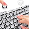 Raised Keyboard Stickers for Long Nails,Bling Heart Keyboard Bubbles