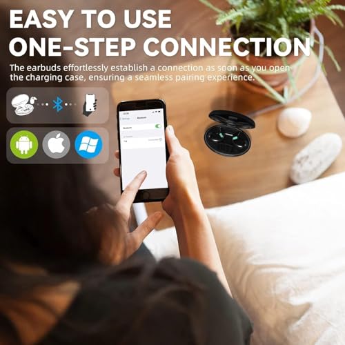 Sleep Earbuds Ultra-Thin Wireless Bluetooth 5.3 Earbuds for Side Sleepers, Noise Blocking Sleep Headphones T16 0729 (Deep Green)