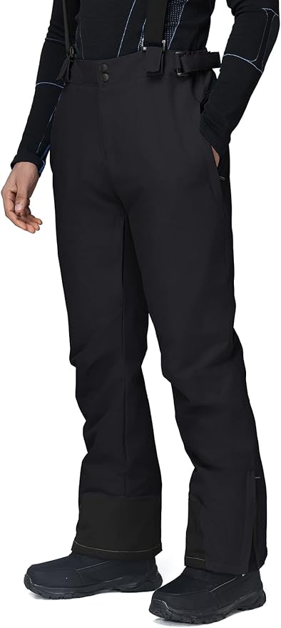 RIUIYELE Men's Ski Pants Insulated Snow Bibs Warm Winter Snowboard Bibs Overalls Waterproof Winterproof with Suspenders
