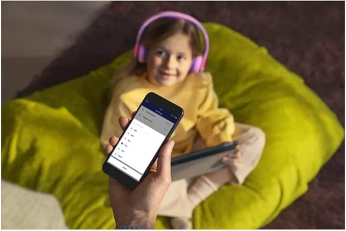 PHILIPS K4206 Kids Wireless On-Ear Headphones, Bluetooth + Cable Connection, 85dB Limit for Safer Hearing, Built-in Mic, 28 Hours Play time, Parental Controls via Headphones, pink
