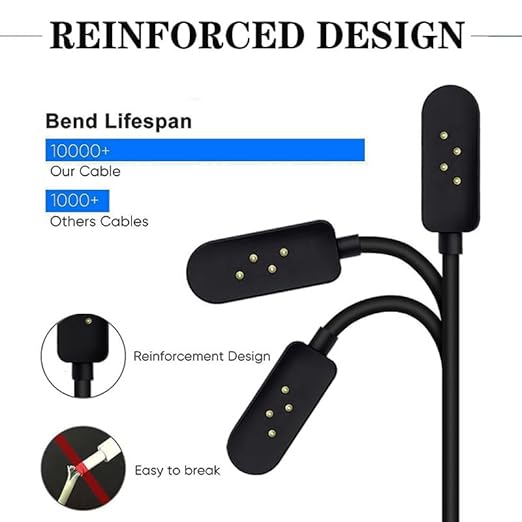 Magnetic Charging Cable for Open Ear Bone Conduction Headphones 4-Pin Charger