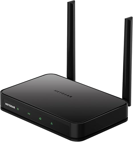 NETGEAR Dual Band WiFi Router (R6020) – AC750 Wireless Speed (Up to 750Mbps), Coverage up to 750 sq. ft., 10 Devices, 4 x Fast Ethernet Ports