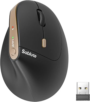 SABLUTE MAM3 Ergonomic Mouse, Wireless Mouse for Small/Medium Hands