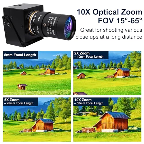 SVPRO 1080P USB Webcam with Telephoto 5-50mm Lens, Full HD Computer Camera 100fps/60fps/30fps for Windows/Mac/Linux/Android - Image 4