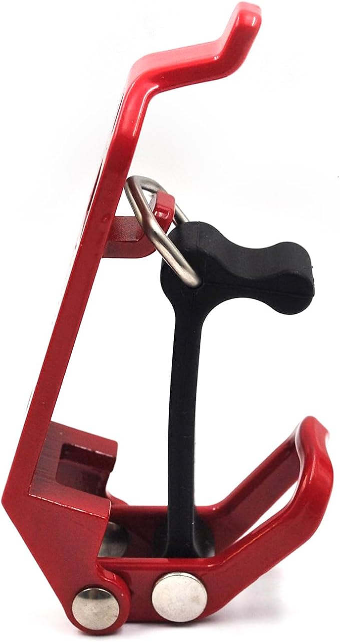 (8 Pack) Shovel Mount for Roof Rack, Metal Rubber Clamp Wall Mounting Brackets, Axe Holder Clamp Mount Kit for Roof Rack Truck Boats Military Equipment and Tools, Red