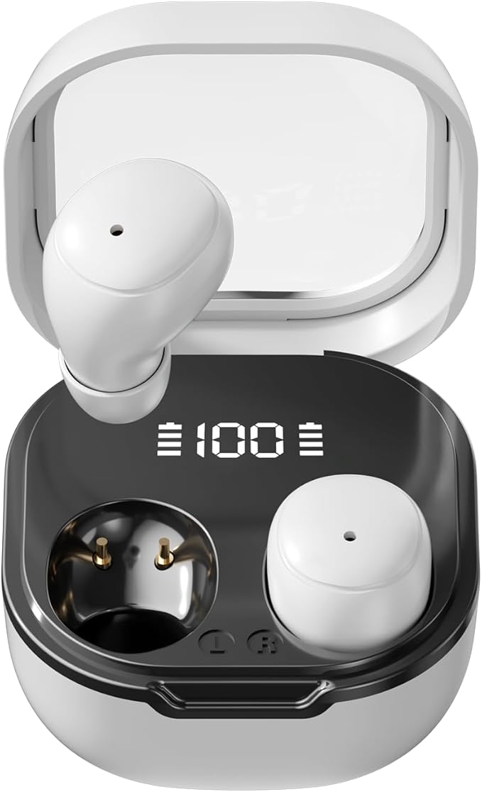 Micool Mini Sleep Earbuds, Bluetooth 6.0 Wireless Headphones with Cloud Comfort Fit, Hi-Fi Sound & Noise Reduction, 30H Battery for Side Sleepers & All-Night Use (White)