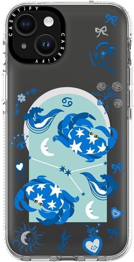 CASETiFY Clear iPhone 15 Plus Case [Not Yellowing / 6.6 ft. 3X Military Grade Drop Protection/Compatible with Magsafe] - Cancer - Clear