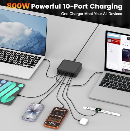 800W USB C Charger Block Fast 10-Port USB C Charging | Charging & Powe - Image 7