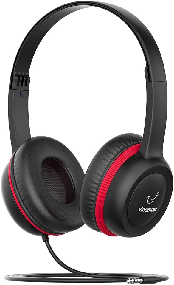 Kids Headphones, Wired Headphones for Kid with Safe Volume Limiter, Kid Headphone with Cord 3.5mm Jack, On-Ear Girls Boys Toddler Headphone for School ﻿