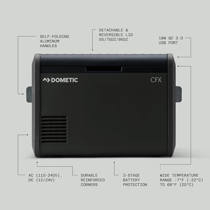 Dometic CFX Electric Cooler | Portable Freezer | CFX5 & CFX3 Series | AC/DC or Solar Powered