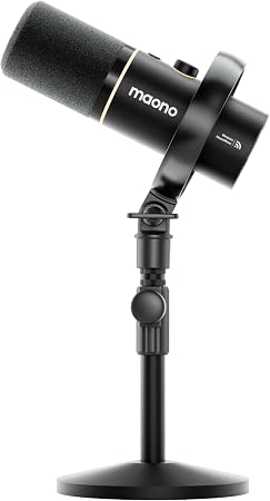 MAONO PD200W Hybrid Wireless Podcast Microphone for PC, Dynamic XLR USB Mic
