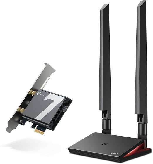 TP-Link WiFi 7 BE9300 PCIe WiFi Card for Desktop PC| Tri-Band Network Card