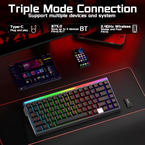 Aula Hero 75 HE Hall Effect Wireless Gaming Keyboard, 8K Polling & 8000mAh - Image 4