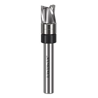 Spiral Flush Trim Router Bit 3/8" Diameter,3/8" Length, 1/4 Shank