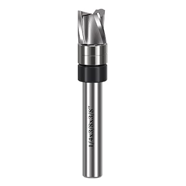 Spiral Flush Trim Router Bit 3/8" Diameter,3/8" Length, 1/4 Shank