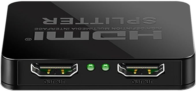 HDMI Splitter 1 in 2 Out [with USB Cable] 4K 1x2 HDMI Splitter Repeat/Mirror Screen Only (Not Extend), 1 Source Extend to 2 Display Devices