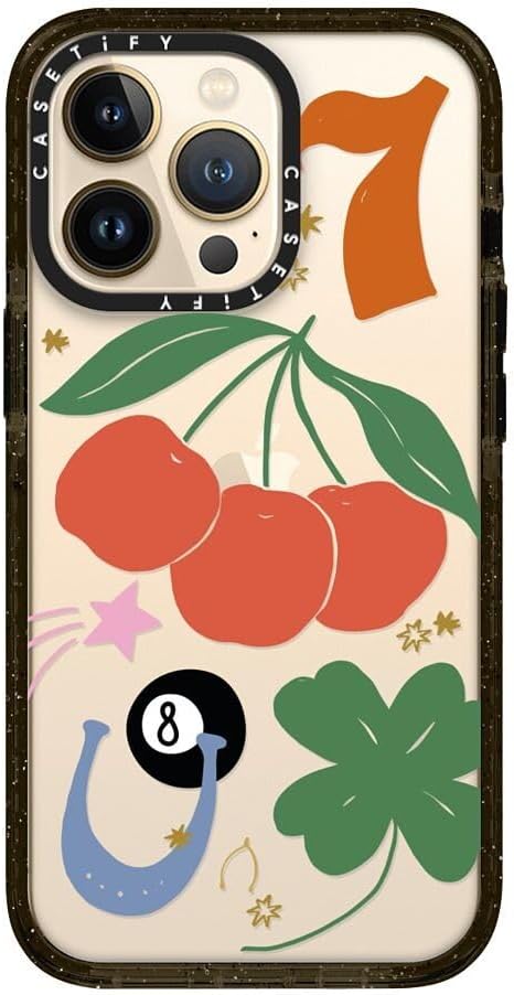 CASETiFY iPhone 13 Pro Case Impact Shockproof - Lucky - Clear Black