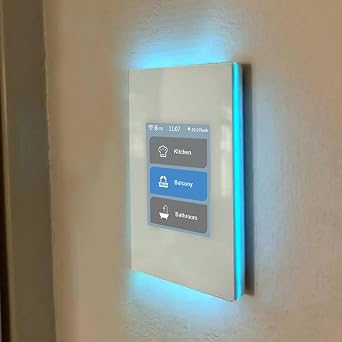 LANBON Smart Light Switch,1/2/3 Gang,3 Way for Whole House, LCD Magic Panel by WiFi Mesh Never be Offline, 2.4G Wi-Fi Smart Switch Compatible with Alexa&Google Home, Neutral Wire Required,L8-HS-White