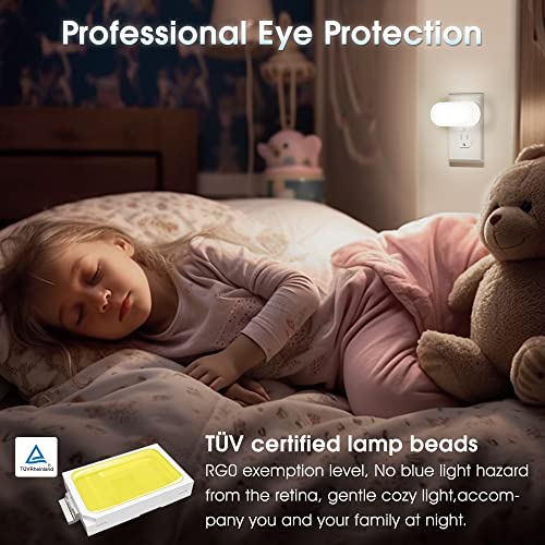 DORESshop Night Lights Plug into Wall,Daylight White Night Light,4 Pack