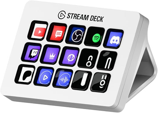 Elgato Stream Deck MK.2 White Studio Controller, 15 Keys