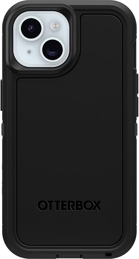 OtterBox iPhone 15, iPhone 14 & iPhone 13 (Only) - Defender Series XT Case - Screenless - Rugged - Lanyard Attachment - Microbial Defense Protection - Non-Retail Packaging (Black)