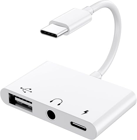 USB C to 3.5mm Audio Headphone Adapter with Charger Port OTG Adapter