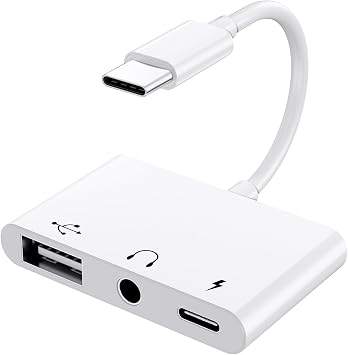USB C to 3.5mm Audio Headphone Adapter with Charger Port OTG Adapter