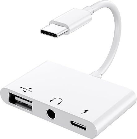 USB C to 3.5mm Audio Headphone Adapter with Charger Port OTG Adapter