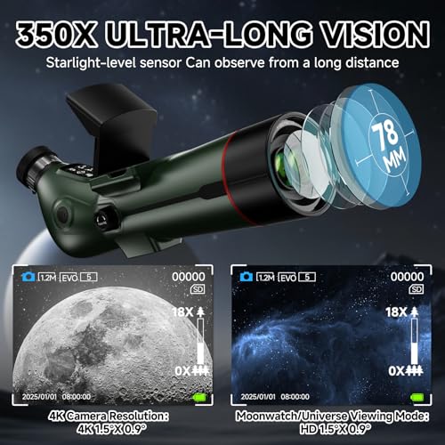 Smart Telescope,Refractor Auto-Focus Portable Digital Electronic Telescopes