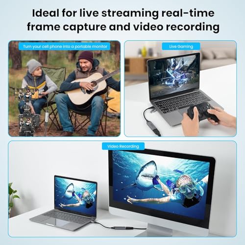 ELUTENG 4K HDMI Game Capture Card, USB 3.0/Type-C 1080P 60FPS Low Latency