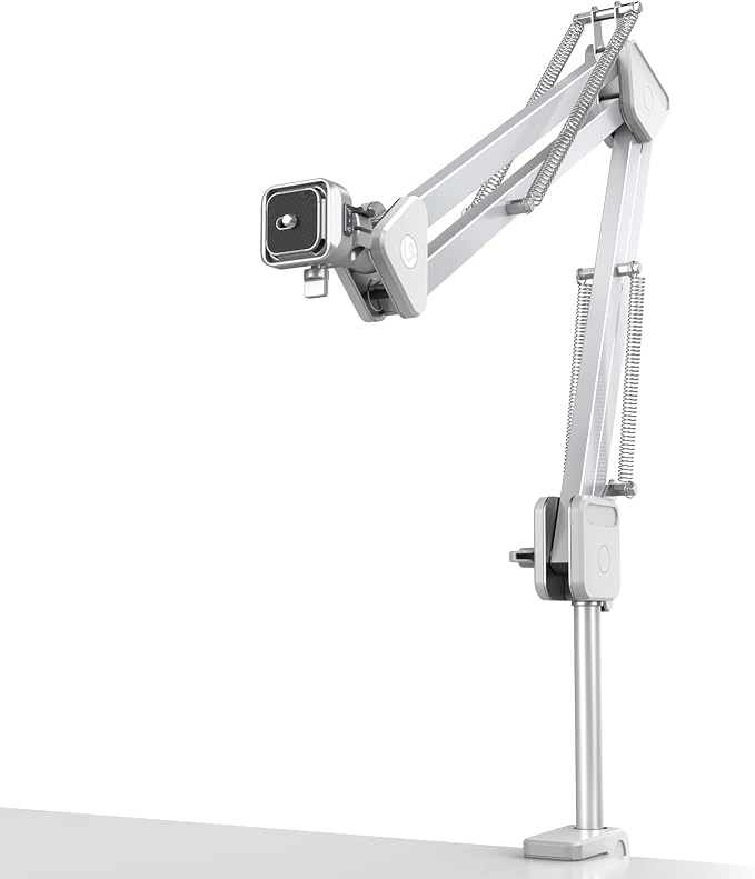 ULANZI TH04 Overhead Camera Mount with Magic Arm and 1/4" Ball Head, 360° Rotatable Camera Desk Mount, Desk Tripod with Uka Quick Release Setup for DSLR Cameras/Webcam/iPhone/Ring Light/Microphone - Image 8