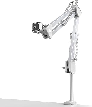 ULANZI TH04 Overhead Camera Mount with Magic Arm and 1/4" Ball Head, 360° Rotatable Camera Desk Mount, Desk Tripod with Uka Quick Release Setup for DSLR Cameras/Webcam/iPhone/Ring Light/Microphone - Image 2