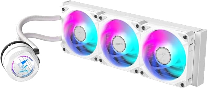 GIGABYTE AORUS WATERFORCE II 360 ICE AIO Liquid CPU Cooler- 3x120mm ARGB Fans, slide-in interlocking mechanism, DAISY-CHAIN, Intel LGA 1851 and AMD AM5 Compatible