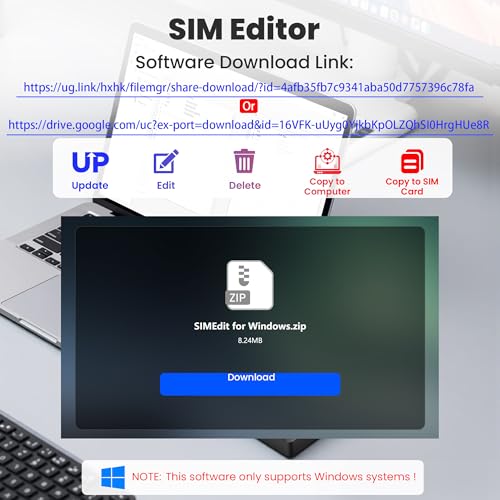 USB-C SIM Card Reader - Includes Standard/Micro/Nano SIM Card Adapters Kit & Eject Pin - USB C to Sim Card Adapter for Backup Edit Add Delete and Read Messages/Contacts - SIM Adapters for Windows