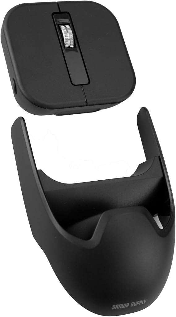 SANWA Wireless + 2 Bluetooth Mini Mouse with Magnetic Palm Rest, 2 in 1 Portable Pocket Mouse for Laptop, 800/1200/1600 DPI, Rechargeable, Small Travel Mice for Win, Mac, Home, Office, Mobile Work