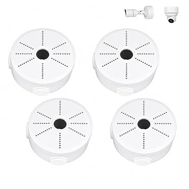 2026 New Security Camera Junction Box, Wall/Ceiling Mount for Indoor/Outdoor Camera, Weatherproof Cable Management Mount for Bullet Dome IP Cameras & Solar Panels. (4)