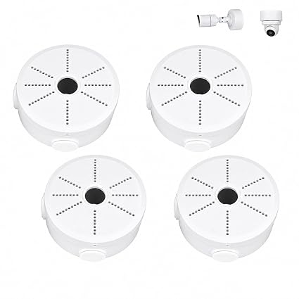 2026 New Security Camera Junction Box, Wall/Ceiling Mount for Indoor/Outdoor Camera, Weatherproof Cable Management Mount for Bullet Dome IP Cameras & Solar Panels. (4)
