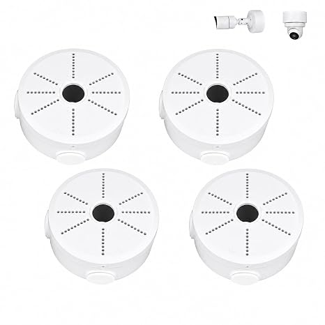 2026 New Security Camera Junction Box, Wall/Ceiling Mount for Indoor/Outdoor Camera, Weatherproof Cable Management Mount for Bullet Dome IP Cameras & Solar Panels. (4)