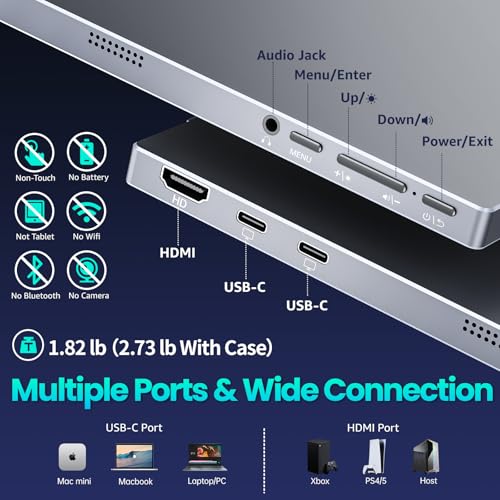 Upperizon Portable Monitor 15.6 inch FHD 85% sRGB 60 | Computer Access - Image 8