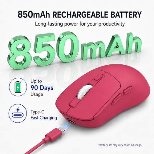 M1 Bluetooth Wireless Mouse for MacBook/Laptop/Mac - Red